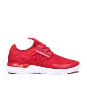 Supra Womens FLOW RUN EVO Formula One/Risk Red/white Low Top Shoes | CA-42213